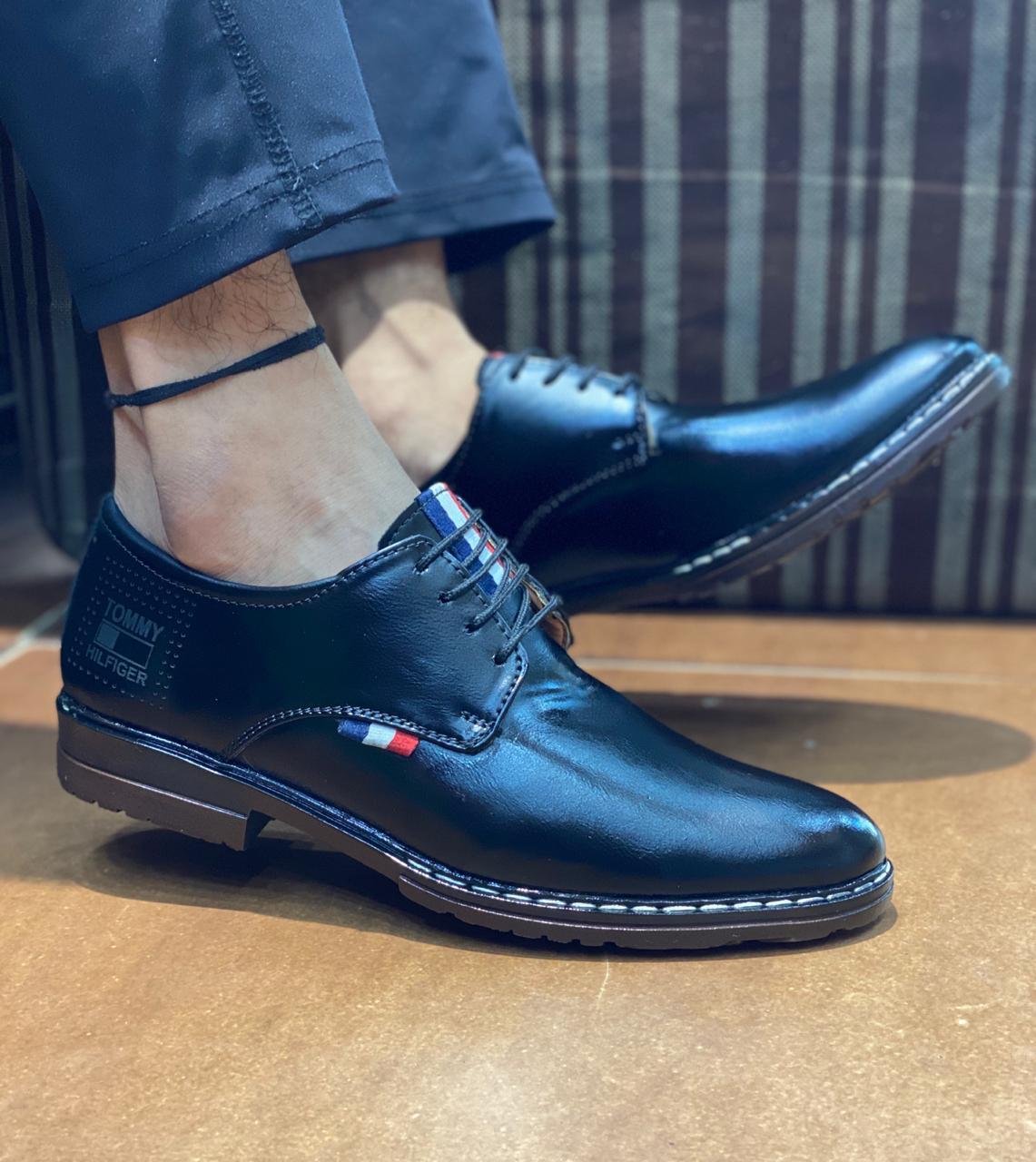 tommy hilfiger black dress shoes
